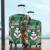 South Sydney Rabbitohs Grand Final Custom Luggage Cover - Custom Rabbitohs With Contemporary Style Of Aboriginal Painting Luggage Cover