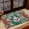 South Sydney Rabbitohs Grand Final Custom Door Mat - Custom Rabbitohs With Contemporary Style Of Aboriginal Painting Door Mat