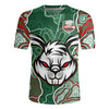 South Sydney Rabbitohs Grand Final Custom Rugby Jersey - Custom Rabbitohs With Contemporary Style Of Aboriginal Painting Rugby Jersey