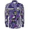 Melbourne Storm Grand Final Custom Long Sleeve Shirts - Custom Storm With Contemporary Style Of Aboriginal Painting Long Sleeve Shirts