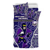 Melbourne Storm Grand Final Custom Bedding Set - Custom Melbourne Storm With Contemporary Style Of Aboriginal Painting Bedding Set