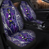 Melbourne Storm Grand Final Custom Car Seat Covers - Custom Storm With Contemporary Style Of Aboriginal Painting Car Seat Covers Melbourne Storm Grand Final Custom Car Seat Covers - Custom Storm With Contemporary Style Of Aboriginal Painting Car Seat Covers