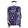 Melbourne Storm Grand Final Custom Luggage Cover - Custom Melbourne Storm With Contemporary Style Of Aboriginal Painting Luggage Cover