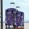 Melbourne Storm Grand Final Custom Luggage Cover - Custom Melbourne Storm With Contemporary Style Of Aboriginal Painting Luggage Cover