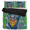 Canberra Raiders Grand Final Custom Bedding Set - Custom Raiders Contemporary Style Of Aboriginal Painting Bedding Set