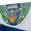 Canberra Raiders Grand Final Custom Beach Blanket - Custom Raiders Contemporary Style Of Aboriginal Painting Beach Blanket