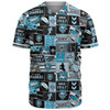 Cronulla-Sutherland Sharks Baseball Shirt - Team Of Us Die Hard Fan Supporters Comic Style