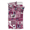 Manly Warringah Sea Eagles Bedding Set - Team Of Us Die Hard Fan Supporters Comic Style