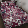 Manly Warringah Sea Eagles Quilt Bed Set - Team Of Us Die Hard Fan Supporters Comic Style