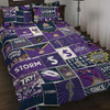Melbourne Storm Quilt Bed Set - Team Of Us Die Hard Fan Supporters Comic Style
