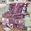 Manly Warringah Sea Eagles Premium Blanket - Team Of Us Die Hard Fan Supporters Comic Style