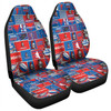 Newcastle Knights Car Seat Covers - Team Of Us Die Hard Fan Supporters Comic Style