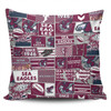 Manly Warringah Sea Eagles Pillow Cover - Team Of Us Die Hard Fan Supporters Comic Style