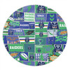Canberra Raiders Round Rug - Team Of Us Die Hard Fan Supporters Comic Style
