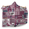 Manly Warringah Sea Eagles Hooded Blanket - Team Of Us Die Hard Fan Supporters Comic Style