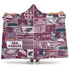 Manly Warringah Sea Eagles Hooded Blanket - Team Of Us Die Hard Fan Supporters Comic Style