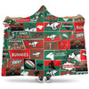 South Sydney Rabbitohs Hooded Blanket - Team Of Us Die Hard Fan Supporters Comic Style