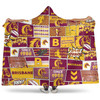 Brisbane Broncos Hooded Blanket - Team Of Us Die Hard Fan Supporters Comic Style