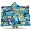 Gold Coast Titans Hooded Blanket - Team Of Us Die Hard Fan Supporters Comic Style