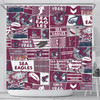 Manly Warringah Sea Eagles Shower Curtain - Team Of Us Die Hard Fan Supporters Comic Style