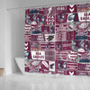 Manly Warringah Sea Eagles Shower Curtain - Team Of Us Die Hard Fan Supporters Comic Style
