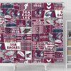 Manly Warringah Sea Eagles Shower Curtain - Team Of Us Die Hard Fan Supporters Comic Style