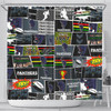 Penrith Panthers Shower Curtain - Team Of Us Die Hard Fan Supporters Comic Style