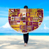 Brisbane Broncos Beach Blanket - Team Of Us Die Hard Fan Supporters Comic Style