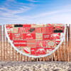 Redcliffe Dolphins Beach Blanket - Team Of Us Die Hard Fan Supporters Comic Style