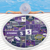 Melbourne Storm Beach Blanket - Team Of Us Die Hard Fan Supporters Comic Style