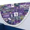Melbourne Storm Beach Blanket - Team Of Us Die Hard Fan Supporters Comic Style