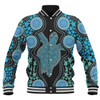 Australia Baseball Jacket - Aboriginal Art Color Turtle Inspired