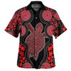 Australia Hawaiian Shirt - Aboriginal Art Red Turtle Inspired