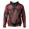 Australia Hoodie - Aboriginal Art Red Turtle Inspired