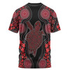 Australia T-Shirt - Aboriginal Art Red Turtle Inspired