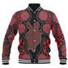 Australia Baseball Jacket - Aboriginal Art Red Turtle Inspired