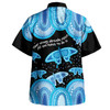 Australia Hawaiian Shirt - Aboriginal Blue Butterflies Art Inspired