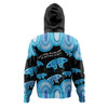 Australia Hoodie - Aboriginal Blue Butterflies Art Inspired