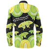 Australia Long Sleeve Shirt - Aboriginal Green Butterflies Art Inspired