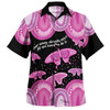 Australia Hawaiian Shirt - Aboriginal Pink Butterflies Art Inspired