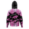 Australia Hoodie - Aboriginal Pink Butterflies Art Inspired