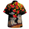 Australia Hawaiian Shirt - Aboriginal Save Endangered Koalas Red Bottle Brush Flower