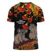 Australia T-Shirt - Aboriginal Save Endangered Koalas Red Bottle Brush Flower