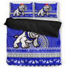 Canterbury-Bankstown Bulldogs Bedding Set - Australia Ugly Xmas With Aboriginal Patterns For Die Hard Fans