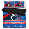 Newcastle Knights Bedding Set - Australia Ugly Xmas With Aboriginal Patterns For Die Hard Fans