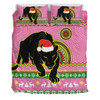 Penrith Panthers Bedding Set - Australia Ugly Xmas With Aboriginal Patterns For Die Hard Fans