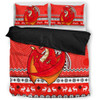 St. George Illawarra Dragons Bedding Set - Australia Ugly Xmas With Aboriginal Patterns For Die Hard Fans