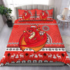 St. George Illawarra Dragons Bedding Set - Australia Ugly Xmas With Aboriginal Patterns For Die Hard Fans