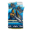 Gold Coast Titans Bedding Set - Australia Ugly Xmas With Aboriginal Patterns For Die Hard Fans