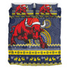 North Queensland Cowboys Bedding Set - Australia Ugly Xmas With Aboriginal Patterns For Die Hard Fans